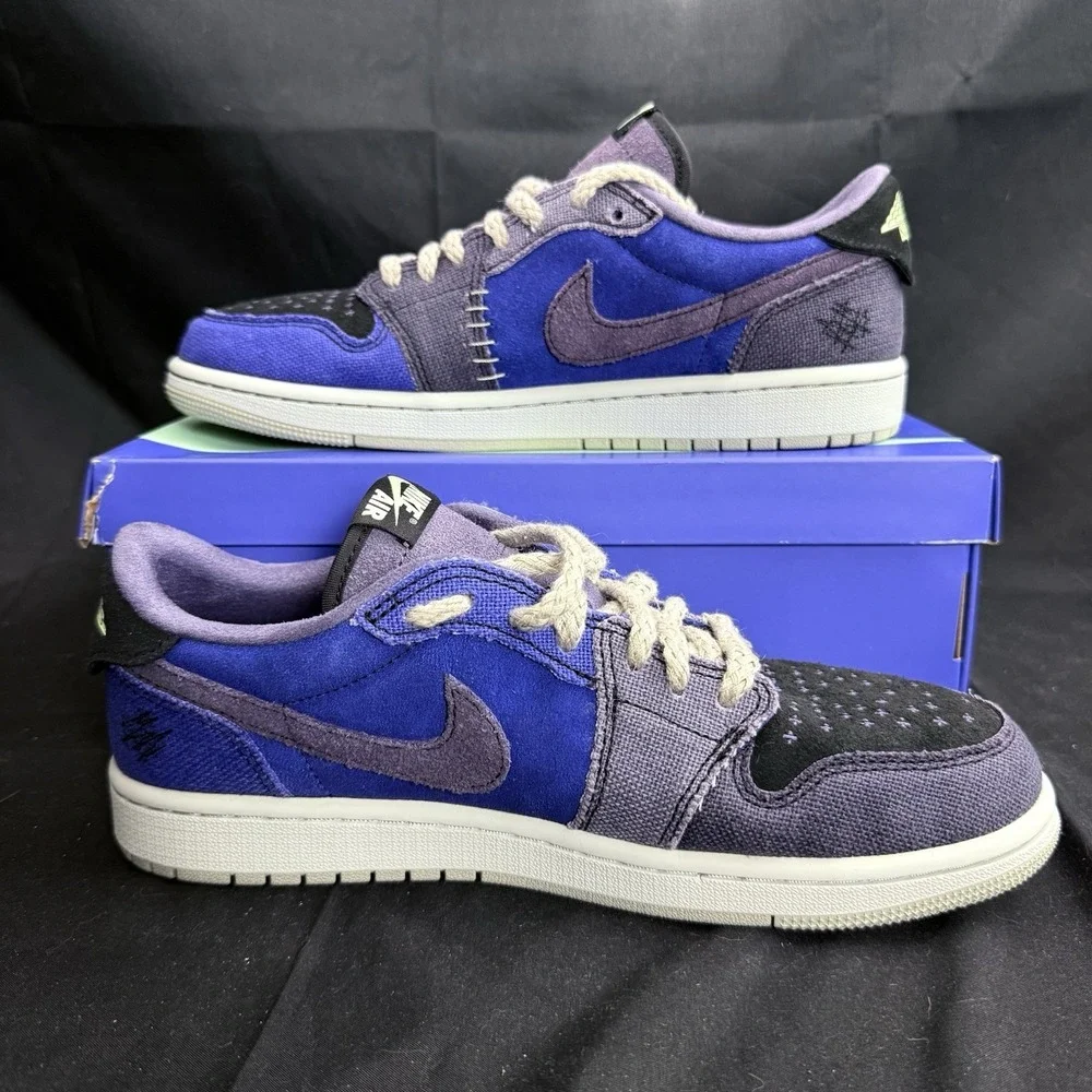 Mens 8.5 Air Jordan 1 Retro Low OG  Regency Purple Zion Williamson Voodoo